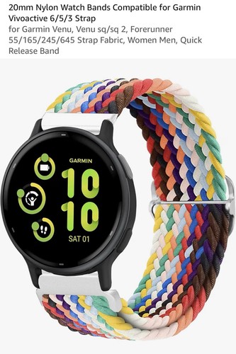 20mm garmin nylon rainbow - 20mm,