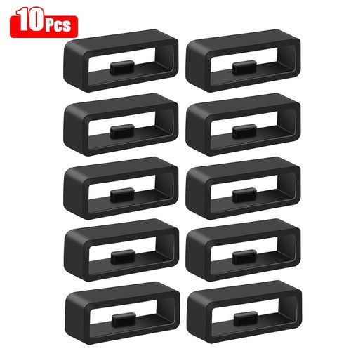 Black rubber watch strap - rubber,